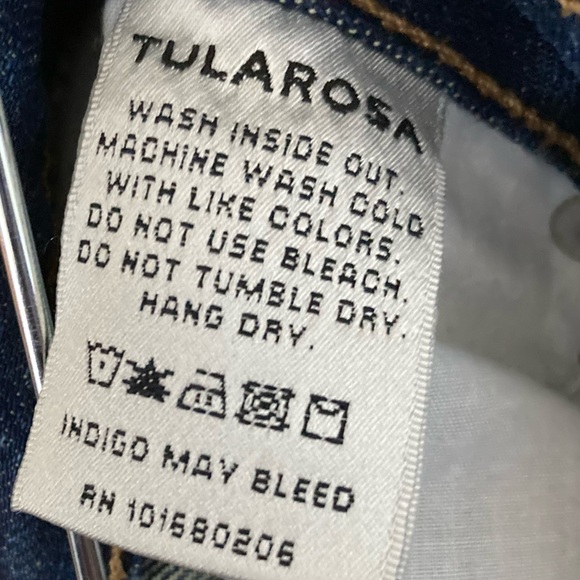 Tularosa LUCY A FRAME Denim JEAN  Button Down Distressed Skirt, SIZE 28 - Picture 5 of 5